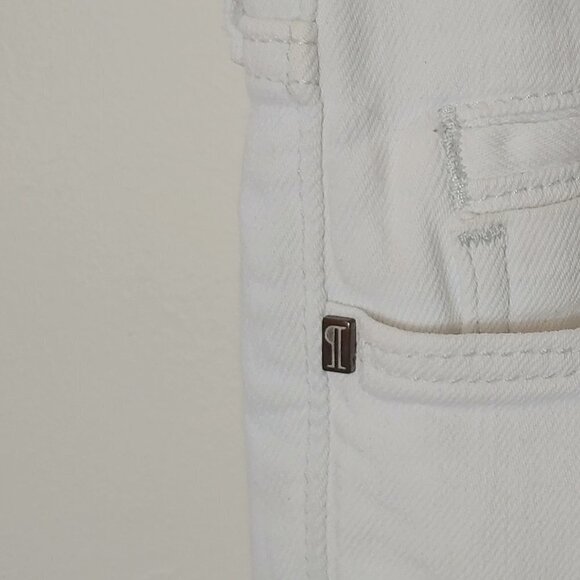 Pilcro & the Letterpress Anthropologie Crop White Denim Jeans Ankle Zipper Boho - Picture 6 of 8